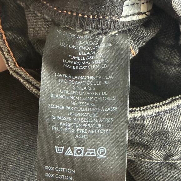 We The Free Deep Trance Dropped Boyfriend Jeans 32 Black Streetwear Wide Leg - Picture 12 of 12